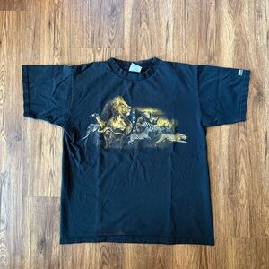 Vintage Black Animal Wildlife T Shirt